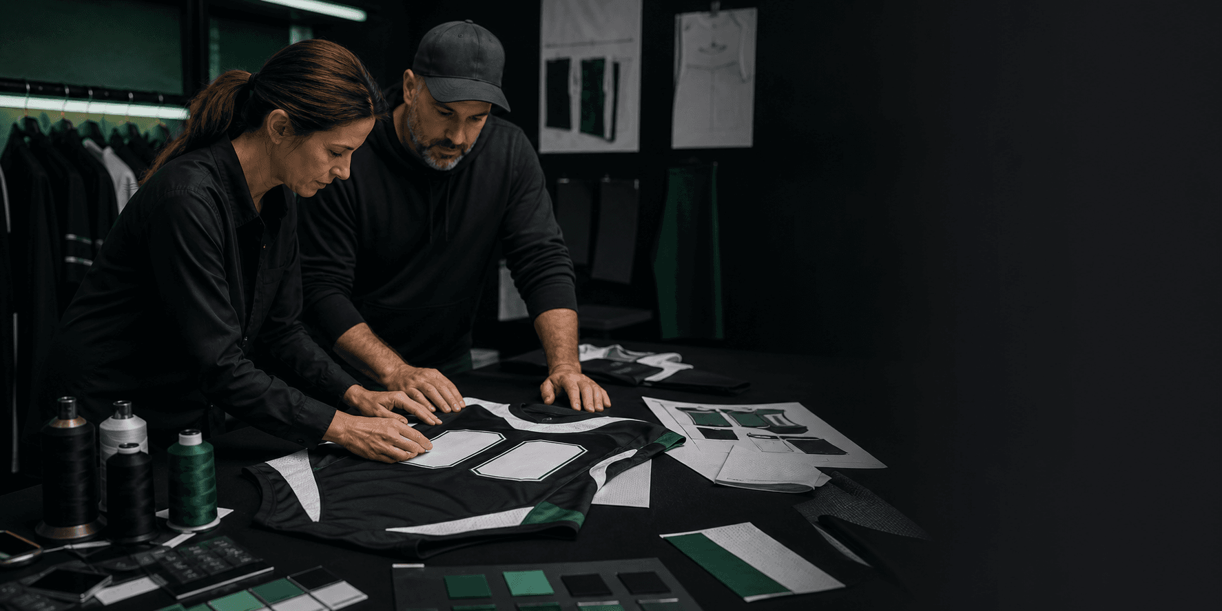 RUNZA custom sportswear design and production workspace